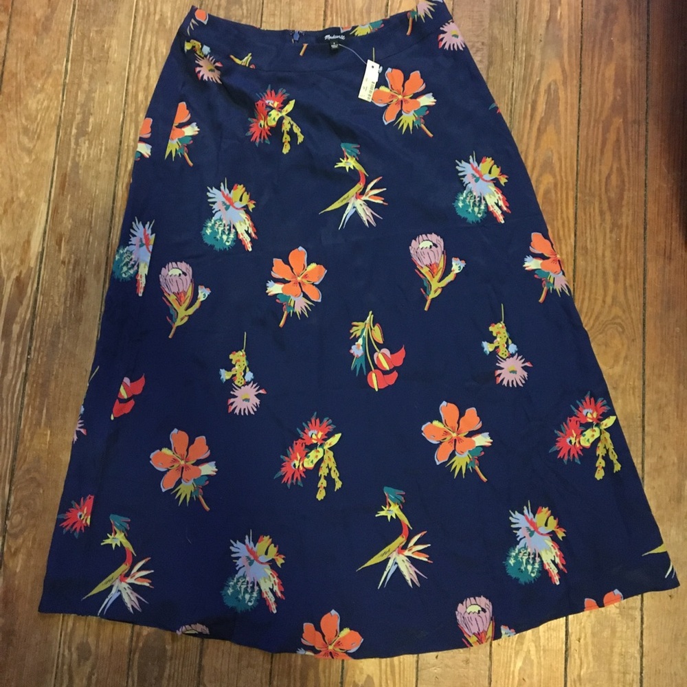 Silk Madewell midi skirt